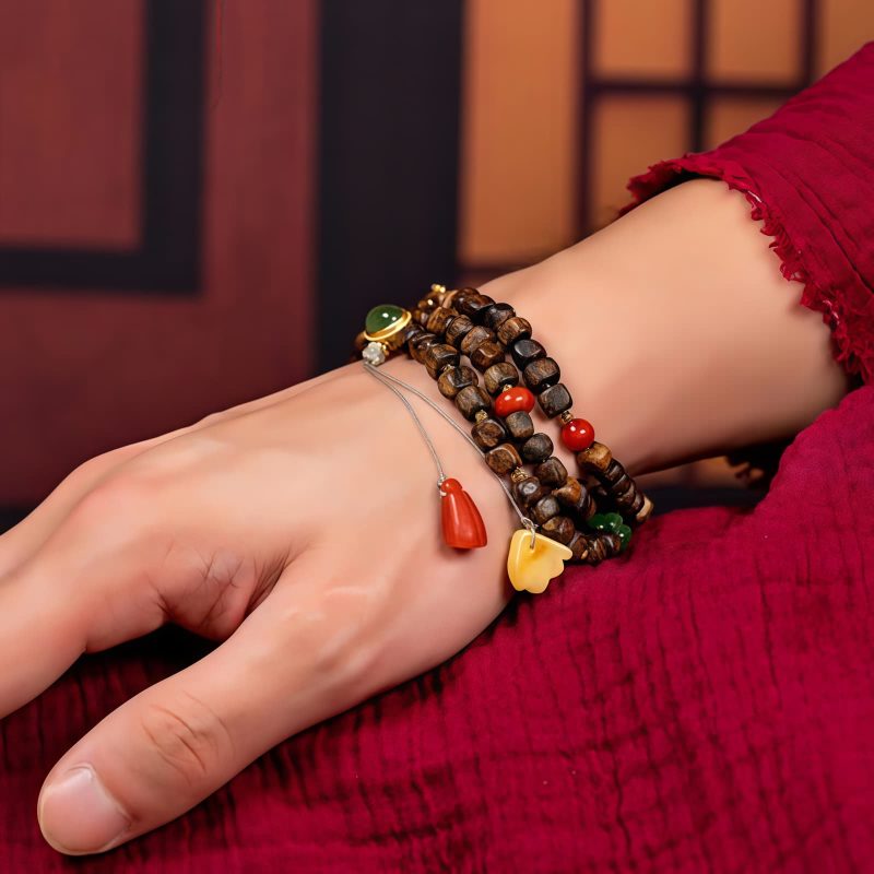 Pulsera de Paz Pixiu de Ágata de Brunei Brunei Agarwood PiXiu Peace Bracelet