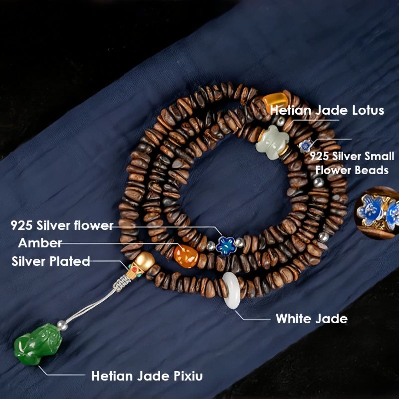 Pulsera de Paz Pixiu de Ágata de Brunei Brunei Agarwood PiXiu Peace Bracelet