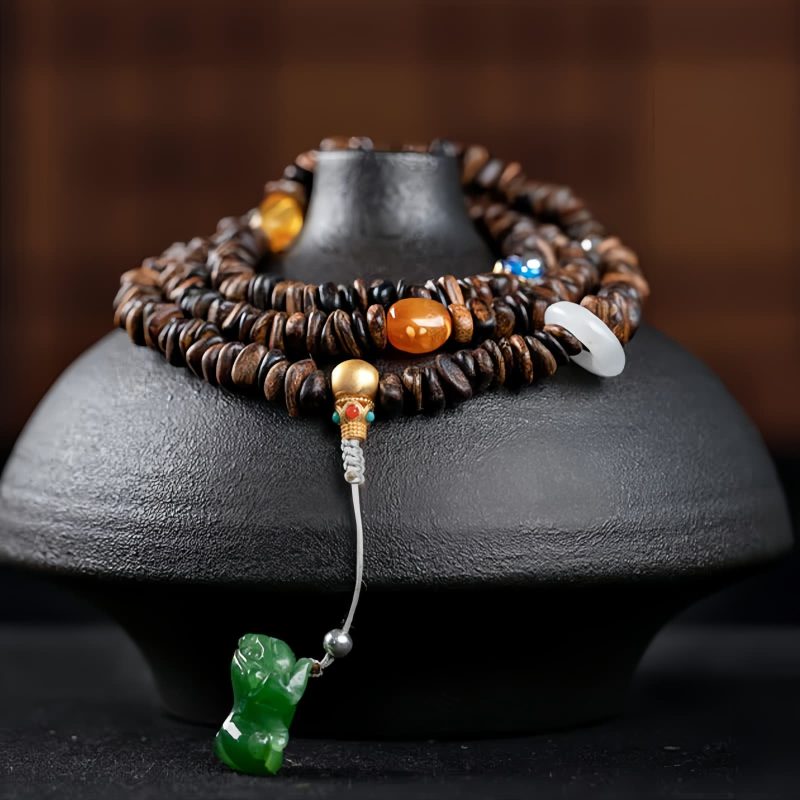 Pulsera de Paz Pixiu de Ágata de Brunei Brunei Agarwood PiXiu Peace Bracelet