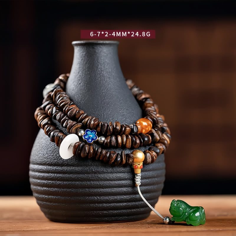 Pulsera de Paz Pixiu de Ágata de Brunei Brunei Agarwood PiXiu Peace Bracelet