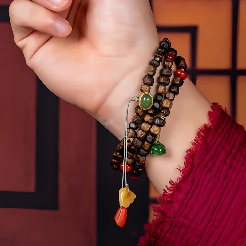 Pulsera de Paz Pixiu de Ágata de Brunei Brunei Agarwood PiXiu Peace Bracelet