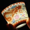 Juego de Tazas de Té de Dragón y Fénix de Cerámica Ceramic Dragon Phoenix Tea Cups Set