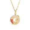 Colar Positivo de Carpa de Calcedônia em Prata 999 Chalcedony Koi Fish Positive Necklace in 999 Silver