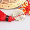 Mapa Bagua Chino de Cobre con Diseño de Nudos Chinese Copper Bagua Map with Knotting Design
