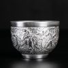 Taza de té de cerámica con dragón, fénix y pez koi chino Chinese Dragon Phoenix Koi Fish Ceramic Teacup