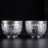 Taza de té de cerámica con dragón, fénix y pez koi chino Chinese Dragon Phoenix Koi Fish Ceramic Teacup