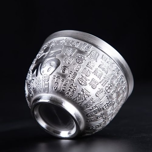 Taza de té de cerámica con dragón, fénix y pez koi chino Taza de té de cerámica con dragón, fénix y pez koi chino