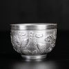 Taza de té de cerámica con dragón, fénix y pez koi chino Chinese Dragon Phoenix Koi Fish Ceramic Teacup