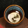 Tazón de té de cerámica Jianzhan chino con diseño de Loto, Dragón y Fénix Chinese Jianzhan Ceramic Teacup with Lotus Dragon Phoenix Design