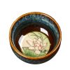 Tazón de té de cerámica Jianzhan chino con diseño de Loto, Dragón y Fénix Chinese Jianzhan Ceramic Teacup with Lotus Dragon Phoenix Design