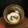 Tazón de té de cerámica Jianzhan chino con diseño de Loto, Dragón y Fénix Chinese Jianzhan Ceramic Teacup with Lotus Dragon Phoenix Design