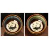 Tazón de té de cerámica Jianzhan chino con diseño de Loto, Dragón y Fénix Chinese Jianzhan Ceramic Teacup with Lotus Dragon Phoenix Design