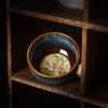 Tazón de té de cerámica Jianzhan chino con diseño de Loto, Dragón y Fénix Chinese Jianzhan Ceramic Teacup with Lotus Dragon Phoenix Design