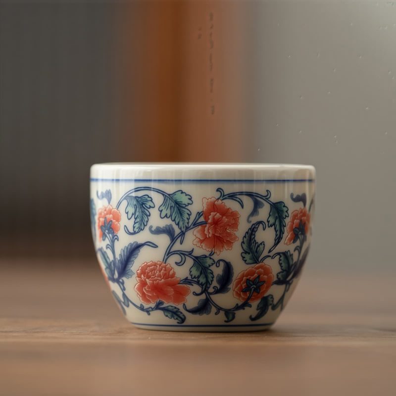كوب شاي سيراميك صيني بشكل سمكة كوي Chinese Ceramic Koi Fish Teacup