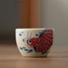 كوب شاي سيراميك صيني بشكل سمكة كوي Chinese Ceramic Koi Fish Teacup