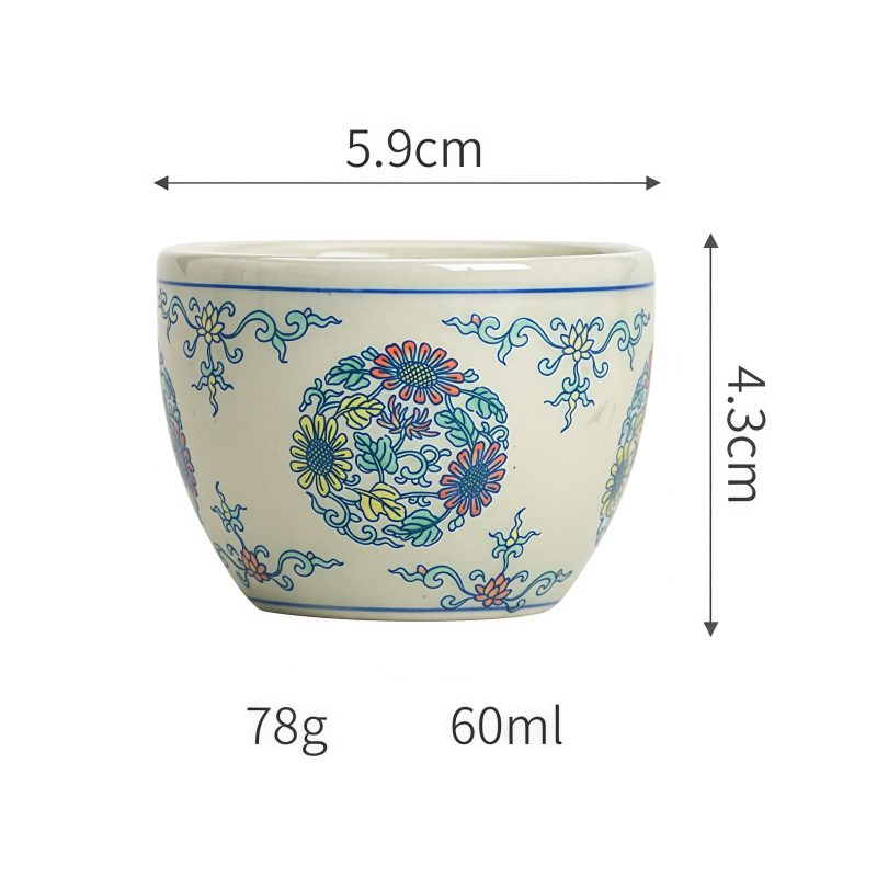 كوب شاي سيراميك صيني بشكل سمكة كوي Chinese Ceramic Koi Fish Teacup