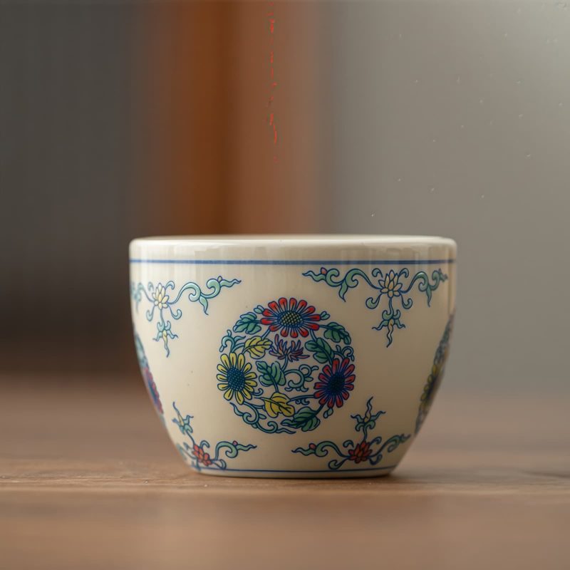 كوب شاي سيراميك صيني بشكل سمكة كوي Chinese Ceramic Koi Fish Teacup