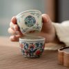 كوب شاي سيراميك صيني بشكل سمكة كوي Chinese Ceramic Koi Fish Teacup