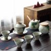 Juego de Taza de Té Gaiwan de Cerámica China con Pez Koi, Plato y Tapa Chinese Ceramic Gaiwan Koi Fish Teacup Set with Saucer and Lid