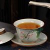 Juego de Taza de Té Gaiwan de Cerámica China con Pez Koi, Plato y Tapa Chinese Ceramic Gaiwan Koi Fish Teacup Set with Saucer and Lid