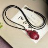 Collar con colgante de cinabrio: Buda sonriente, Yin Yang Cinnabar Laughing Buddha Yin Yang Pendant Necklace
