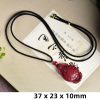 Collar con colgante de cinabrio: Buda sonriente, Yin Yang Cinnabar Laughing Buddha Yin Yang Pendant Necklace