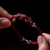 Pulsera de Atracción de Riqueza Pixiu de Cinabrio Cinnabar Pixiu Wealth Attraction Bracelet