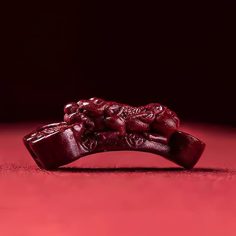 Pulsera de Atracción de Riqueza Pixiu de Cinabrio Cinnabar Pixiu Wealth Attraction Bracelet