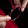 Pulsera de Atracción de Riqueza Pixiu de Cinabrio Cinnabar Pixiu Wealth Attraction Bracelet