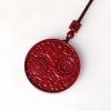 Collar de Protección contra Espíritus Malignos de Cinabrio Yin Yang Cinnabar Yin Yang Evil Spirits Protection Necklace