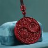 Collar de Protección contra Espíritus Malignos de Cinabrio Yin Yang Cinnabar Yin Yang Evil Spirits Protection Necklace