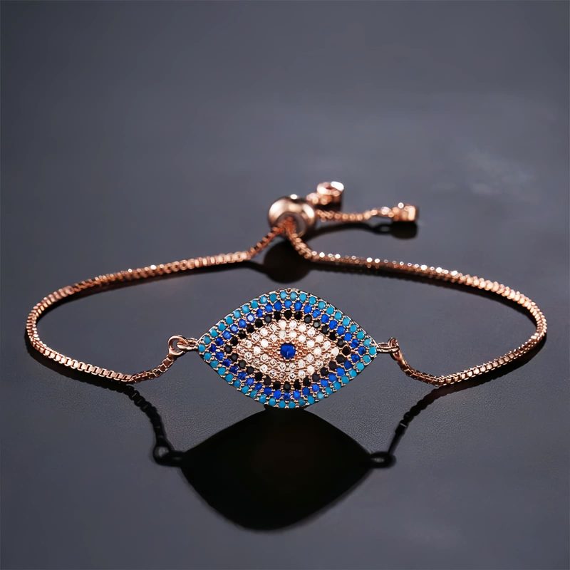 Pulsera de Protección con Ojo Turco de Cobre Copper Evil Eye Protection Bracelet