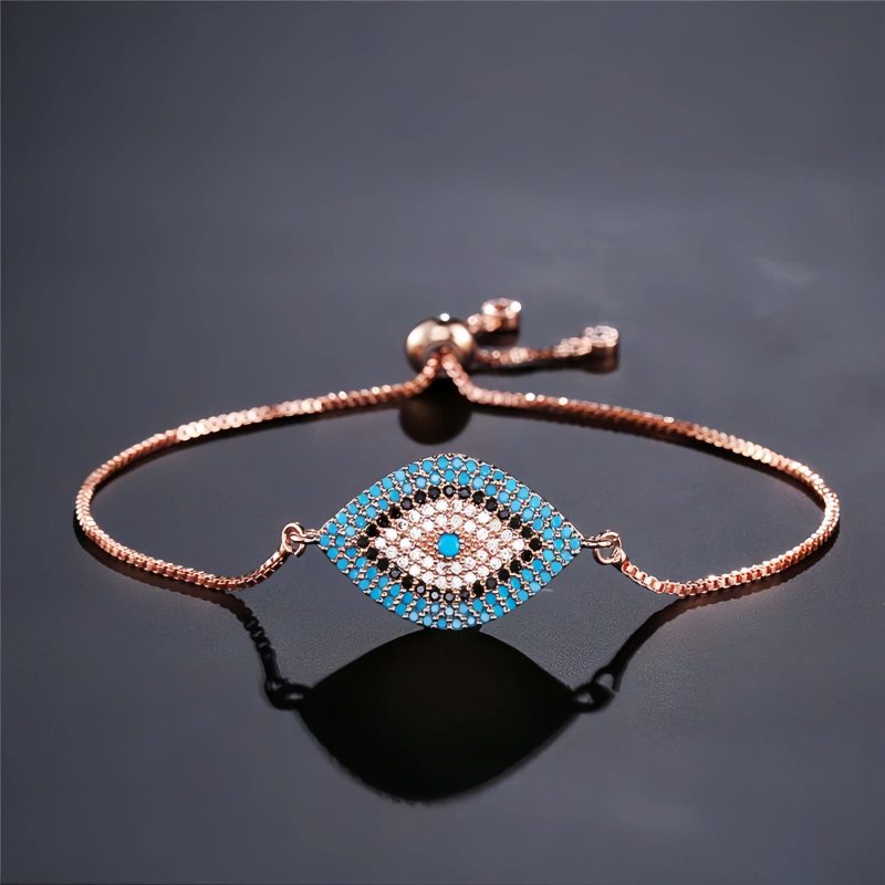 Pulsera de Protección con Ojo Turco de Cobre Copper Evil Eye Protection Bracelet