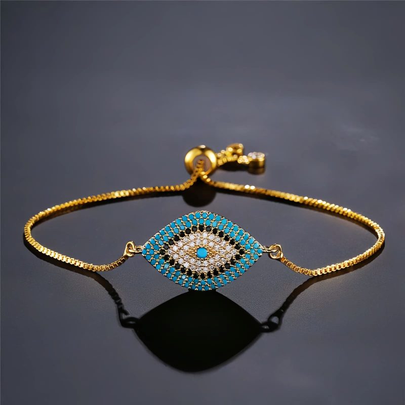 Pulsera de Protección con Ojo Turco de Cobre Copper Evil Eye Protection Bracelet