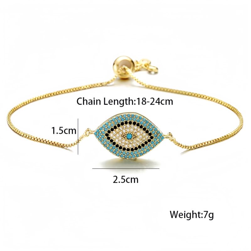 Pulsera de Protección con Ojo Turco de Cobre Copper Evil Eye Protection Bracelet