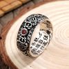 銅製ガーネット貔貅(ピクシー)調節可能リング - 富と繁栄を招くお守り Copper Garnet PiXiu Wealth Adjustable Ring
