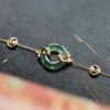 Pulseira Harmonia Carpa de Jade Ciano Cyan Jade Koi Fish Harmony Bracelet