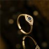 Anel de Cobre com Olho Grego para Proteção Evil Eye Copper Protection Ring