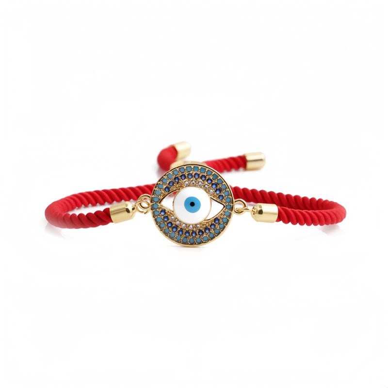 Pulseira de Proteção com Fio Vermelho e Olho Grego Evil Eye Red String Protection Bracelet