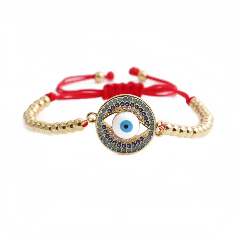 Pulseira de Proteção com Fio Vermelho e Olho Grego Evil Eye Red String Protection Bracelet