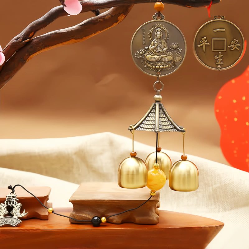 Campana de Viento de Cobre con Pez Koi Feng Shui Feng Shui Copper Koi Fish Wind Chime