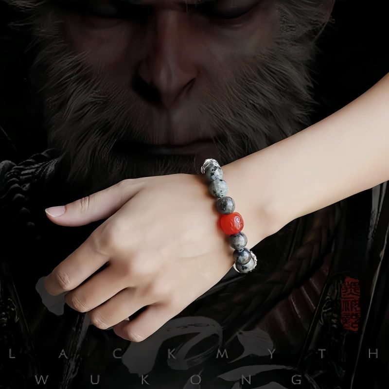 Pulsera de Protección con Obsidiana Dorada, Ágata Roja y Roca Volcánica Gold Sheen Obsidian Red Agate Protection Bracelet