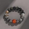 Pulsera de Protección con Obsidiana Dorada, Ágata Roja y Roca Volcánica Gold Sheen Obsidian Red Agate Protection Bracelet