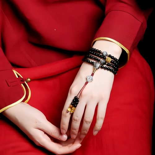 Pulsera de Obsidiana Dorada Brillante, Ojo de Tigre y Abundancia Pulsera de Obsidiana Dorada Brillante, Ojo de Tigre y Abundancia