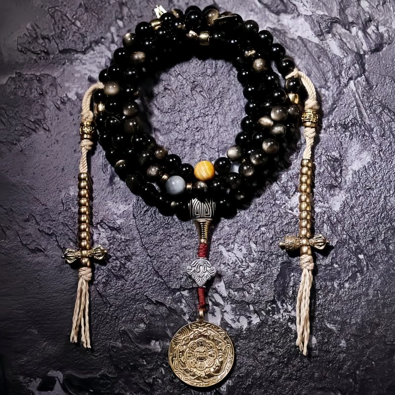 Gold Sheen Obsidian Tiger Eye Wohlstandsarmband Gold Sheen Obsidian Tiger Eye Wealth Bracelet