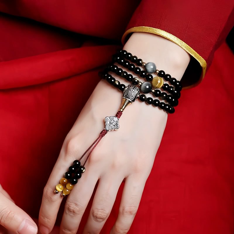 Gold Sheen Obsidian Tiger Eye Wohlstandsarmband Gold Sheen Obsidian Tiger Eye Wealth Bracelet
