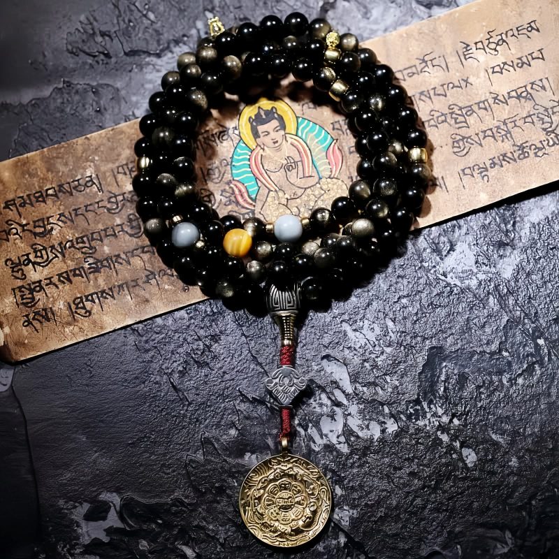 Gold Sheen Obsidian Tiger Eye Wohlstandsarmband Gold Sheen Obsidian Tiger Eye Wealth Bracelet