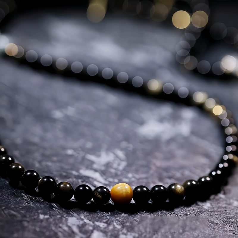 Gold Sheen Obsidian Tiger Eye Wohlstandsarmband Gold Sheen Obsidian Tiger Eye Wealth Bracelet
