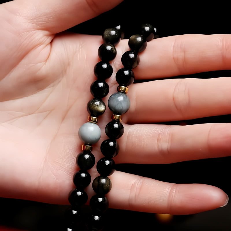 Gold Sheen Obsidian Tiger Eye Wohlstandsarmband Gold Sheen Obsidian Tiger Eye Wealth Bracelet
