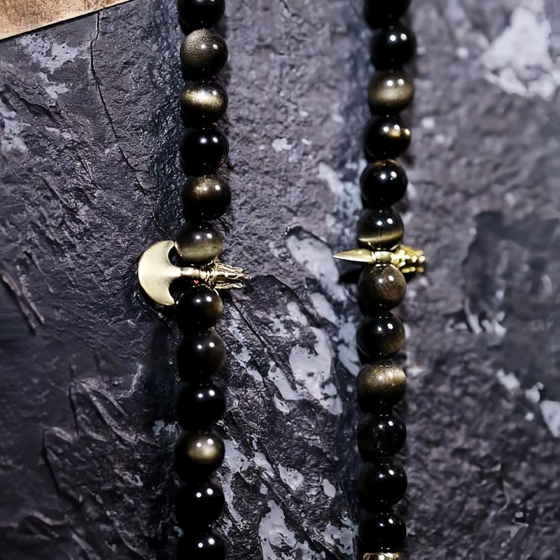 Gold Sheen Obsidian Tiger Eye Wohlstandsarmband Gold Sheen Obsidian Tiger Eye Wealth Bracelet